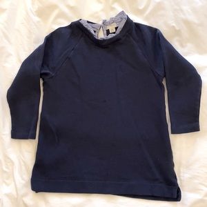 Crewcuts ruffle neck sweatshirt, size 14, GUC